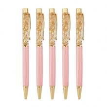 1/10/20pcs Customized Ballpoint Pens With Engraved Logo, Gold Foil Glitter Filled Personalized Pens, Office Supplies Stationery For Wedding Birthday Party, Aesthetic - A - View 31