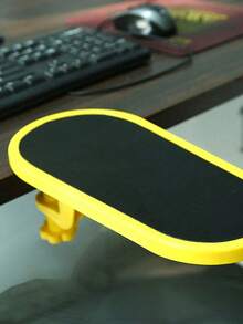 Soporte de extensión para brazo de escritorio con abrazadera, bandeja ergonómica de apoyo para el codo, soporte ajustable para el antebrazo, tablero de extensión de escritorio con abrazadera resistente, soporte para brazo para aliviar la presión de la muñeca, adecuado para oficina, juegos de computadora, estudio en casa, accesorio de actualización para escritorio de computadora - A - Ver 8