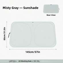 Aesthetic Portable Universal Car Windshield Sunshade, Efficient Sun Protection, Foldable Windshield Sunshade, Suitable For Most Vehicles, Easy To Store, Heat Insulation, Car Accessories, Travel Essential - Multicolor - View 12