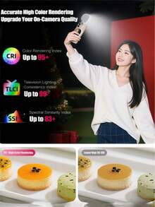 Magnetic Phone Selfie Ring Light With Mirror, Foldable, Adjustable Cold/Warm Light, Suitable For Makeup And Photography, Portable, Type-C Interface - one-size - View 9