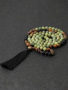 YAUKIA Women'S Southern Jade Wealth Necklace , Relieves Stress , Enhances Communication , Calming Accessory , Tranquil Jewelry , Yoga Meditation Jewelry - Multicolor - View 5