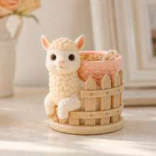 3D Alpaca Silicone Mold For Epoxy Resin Casting & Polymer Clay Pot, Reusable Candle Cup Mold For DIY Craft,Multi-Use Candle Container Mold For DIY Gift - A - View 1