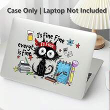1件裝 卡通貓 UV 印花圖案筆電保護殼，透明硬殼保護套，適用於 MacBook Air 和 Pro，耐用塑料 - 查看 7