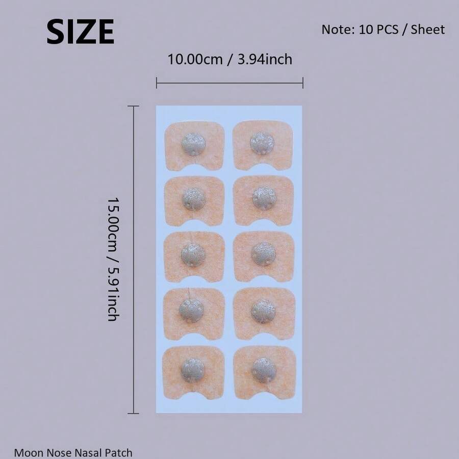 220/310/420 PCS Fabric Nasal Patches M, Non-Woven Stick-On Nose Patches, Soft Fabric Patch Sheets In Moon Nose Patch Options, Standalone Single-Use Patch Sheets, 10 X 5 Cm Sheet Format, Easy To Place And Remove - Moon Nose Patch - View 1