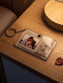 1/3/5pcs Personalized Camera Photo Keychain, Custom Picture Acrylic Keyring, Cute Memory Gift For Family, Friends, Couples, Pet Lovers, Backpack Charm - Multicolor - View 8