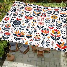 1pc Mandala Geometric Print Square Sun Shade Sail, Suitable For Yard, Pool, Villa Courtyard, Outdoor Leisure Area, Outdoor Sun Shade Sail, Beach Umbrella, Outdoor Sun Shade Cloth, Beach Canopy, Beach Tent, Patio Sun Shade, Outdoor Gazebo, Gazebo - Bohemia C - View 20