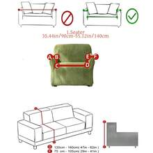 1 Buah Sarung Sofa Katun Lembut Kationik Anti Kotoran dan Tahan Hewan Peliharaan, Jacquard Mewah Timbul dengan Pola Daun Besar Sederhana, Palet Warna Beragam, Tebal, Gaya Musim Gugur/Musim Dingin, Cocok untuk Sofa 1/2/3/4 Dudukan - hijau rumput - View 16