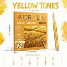 Set Spidol Akrilik Cair Ujung Lembut, Seri 22 Warna Tema, Ujung Kuas Elastis Lembut dengan Garis Halus dan Terkendali, Set Kuas Lukisan Karakter Profesional untuk Siswa, Spidol untuk Menggambar Karakter Animasi DIY, Cocok untuk Kaca, Plastik, Logam, Karton, Kain, dan Berbagai Permukaan Lainnya, Cocok untuk Siswa, Kembali ke Sekolah - MultiWarna - View 19