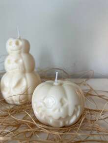 1PC Pumpkin Silicone Mold With Facial Expressions, Creative DIY Angry / Smirking Pumpkin Aromatherapy Candles Mold, Crafts Casting Molds, Holiday Home Decor & Gifts Ornament Epoxy Resin Mold, Art Decoration Plaster Mould, Autumn Halloween Decor Mold - 01-straight-eared Rabbit Tray Silicone Mold - View 8