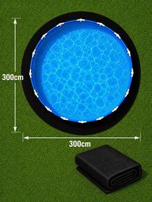 1pc/Set Round Pool Pad, Suitable For 10/12ft Above Ground Pool, Pool Bottom Mat, Thickened Black Protective Liner, Prevent Puncture - Multiple Styles - View 12