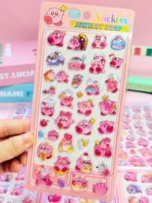 Japanese Cartoon Embossed Fun Stickers Crystal Diamond Children's Decorative Stickers Solid Stickers Cute 3D Embossed Stickers, Fun Sticker Games For Kids, Office And School Decorative Stickers, Craft Reward Puzzle Stickers, Transparent Embossed Creative Craft Stickers. - Multicolor - View 11
