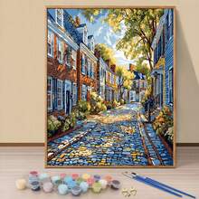 Digital Oil Painting Kit For Adults And Beginners - 16x20 Inches, Unframed, Landscape Theme DIY Easy Acrylic Paint Set, Home Decor Art Craft, Ideal Gift For Birthday, Father's Day, Christmas, Mother's Day And Valentine's Day - Four Seasons Scenery - View 8