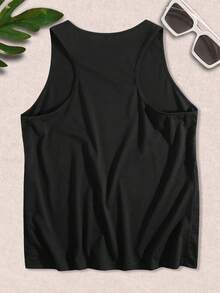 Bestseller Retro Streetwear Boho Floral Faith Slogan Graphic Women's Sleeveless Tank Top, For Street Hangout Beach Trip Daily Shopping - Black - View 3