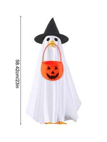 1pc Halloween Porch Goose Costume, Holiday Goose Outfit - Halloween Ghost Costume, Suitable For Halloween Yard Decor Lawn Porch Goose Costume, Halloween Goose Costume Goose Shaped Clothes Porch Goose Clothes Yard Goose Decoration, Halloween Decoration, Halloween, Suitable For Holiday Party, Home Decor, Halloween Garden Decoration - A - View 9