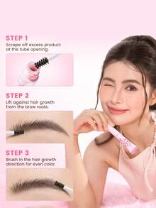 PINKFLASH Eyebrow Dye, Create Dimensional Glossy Eyebrows And Eyelashes, Long-Lasting Color, Shape 3D Eyebrows, Easy To Apply, Suitable For Y2K Party And Beach Travel Makeup, Eye Makeup, Perfect Gift For New Year And Valentine's Day. E39 - #BR03 - View 9