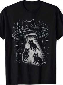 Men T-Shirts - 黑色 - 查看 1