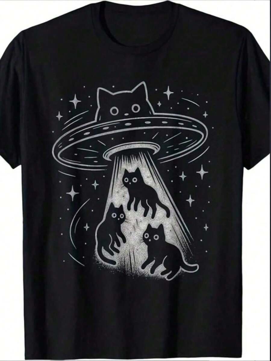 Men T-Shirts - 黑色 - 查看 1