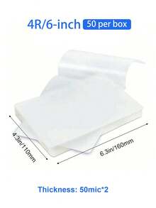 Thermal Laminating Pouches Multi-Size A4 A5 7" 6" 5" 3" 50/100Pcs Clear Protective Film For Photo & Document - Plastic Film - View 15