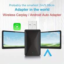 2-In-1 Wireless CarPlay & Android Auto AI Box, Compatible With 99% Original Car Models – Wired To Wireless Conversion (2.4~5.0 GHz WiFi5), Stylish & Portable, Compatible With IPhone IOS 10+ / Android 11+ Devices - D20 - View 10