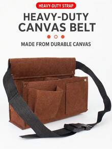 1pc Heavy Duty Nail Pouch Wear-Resistant Rivet Reinforced Multi-Purpose Waist Tool Bag - A - View 4