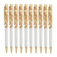 1/10/20pcs Customized Ballpoint Pens With Engraved Logo, Gold Foil Glitter Filled Personalized Pens, Office Supplies Stationery For Wedding Birthday Party, Aesthetic - A - View 28