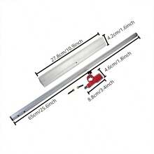 1Pc T-Shaped Glass Tile Cutter Tool, Silver Aluminum Alloy Portable 60cm Length Push Cutter, For Glass Cutting & Glass Art Craft Work - Silver Gray - View 3