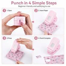 2.5x2.1cm Postage Stamp Edge Paper Punch For Junk Journal & Scrapbooking, Stackable Craft Punches With Precision Alignment Cutout Design For Card Making-3 Colors Available! - Medium-sized Stamp Machine - View 6