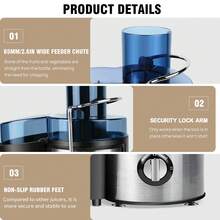 7Sevenjokers 400W Dual-Speed Compact Juicer Whole Fruit Vegetable Extractor Anti-Drip Easy Clean Home Machine - Ver 7