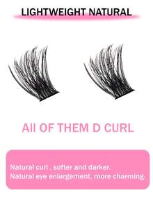 Natural False Eyelashes 12-16mm Mixed Style 0.07mm D Curl, 12 Rows 144 Pieces, Single Cluster 3D Precise Fit, Suitable For Daily Makeup, Lightweight And Portable, Applicable For Daily Life, Parties And Various Occasions. - D - 查看 5