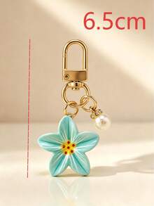 1 pieza/Multi-piezas Colgante de flor de lirio colorida para mujer con incrustación de perla falsa, llavero y adorno para bolso - Multicolor - Ver 17