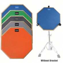 8-Inch Double-Sided Triple-Layer Silent Drum Practice Pad - Rubber Mute Pad For Drum Kit Beginners - Multicolor - View 6