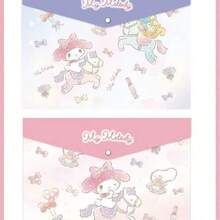 Sanrio Document Folder 2pcs Set Hello Kitty A4 Cute Cartoon File Bag Transparent Waterproof Sealed Plastic Bag Back To School Student Supplies (Some Styles Random) - Multicolor - View 4