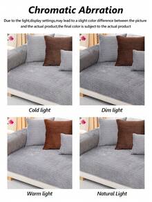 1pc Solid Color Soft Plush Sofa Protector Slip Cover Couch Armrest Pad, Pet Friendly, Anti-Slip, For Home Decor Office Living Room Bedroom, All Season Use Gifts Birthday Graduation - Multicolor - View 12
