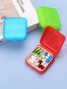Portable Mini Pill Box, Suitable For Storing Daily 3-Meal Pills Or Tablets, Compartment Design, Convenient For Carrying; Suitable For Office, Outings And Travel,Back To School - Multicolor - View 3