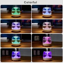 Mini Bedroom Humidifier, Small Home Large Capacity Mist Aromatherapy Diffuser, High Mist Output USB Humidifier, Top Fill, Large Capacity, Suitable For Bedroom, Nursery, Plant Moisturizing, With 7-Color Light, Quiet Operation - Mistless - View 11