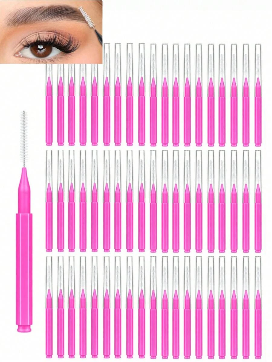 200/100/150/50/20/5pcs Mini Eyebrow Brushes, Bendable Micro-Fine Mascara Brush Head Makeup Tool, Eyelash Filler Brow Lift Dye Brush, Eye Tool, Eyelash Tool, Eyelash Comb, Travel And Daily Use