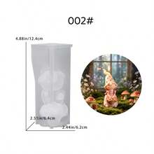 SILIKE LUFEI 1 pieza Molde de silicona de arcilla, 2 estilos opcionales Molde de figurita de niño y niña con sombrero de hongo, adecuado para resina, yeso, velas, productos de aromaterapia, decoración del hogar de verano, exhibición de mesa de boda - Molde de seta con sombrero para niños - Ver 8