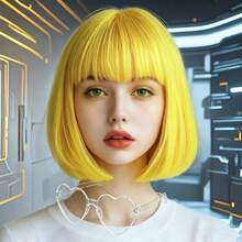 High-Color Short Bob Wig, Holiday Fun Cosplay Party Series Ball Costume Accessory Hairpiece, Women's Daily Wear Fashion Elegant Basic Style Wig - Multicolor - View 18