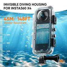 Underwater Diving Case For Insta360 X4 - 45m/147ft Waterproof Shell, Invisible Design With Scratch-Resistant Lens And Seamless Panoramic Stitching (Camera Not Included) - View 8