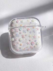 1pc Holographic Laser Shell Starfish Coral Sticker, Summer Beach Ocean Style Waterproof Self-Adhesive No Residue, Digital Camera Phone Case Fresh Vacation Style DIY Decorative Sticker, Digital Peripheral Gentle Beach Atmosphere Beautification Sticker - Dreamy Jellyfish Shell - View 3