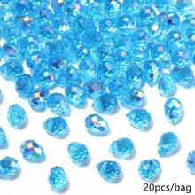 20 piezas de cuentas de vidrio facetado brillante con forma de lágrima de fresa de 8x11mm en colores vibrantes, se pueden usar como decoración de ventana, decoración colgante, cuentas de cristal artificial - Cuentas para hacer joyas DIY y combinaciones de cuentas, adecuadas para hacer pulseras únicas, aretes, teléfonos de cristal, accesorios para el cabello, tocados, colgantes, decoración de ropa y manualidades - Perfectas para proyectos creativos y accesorios de moda - gotas de agua con perlas de fresa - Ver 13