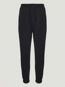 Adidas Men's Casual Drawstring Waist Pocket Cuffed Leg Sports Long Pants - Black - View 2