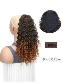 Ekstensi Ekor Kuda Keriting Gelombang Dalam dengan Tali Serut & Jepit Cakar, Tersedia Dua Gaya: Rambut Sintetis Tebal, Bervolume, Tahan Panas, Sentuhan Alami dan Realistis, Rambut Ekor Kuda Palsu untuk Wanita Semua Etnis, Cocok untuk Pesta Sehari-hari, Halloween, Natal, dan Cosplay. - MultiWarna - View 17