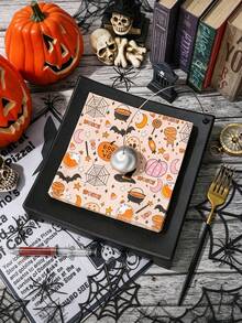 20pcs/1pc Halloween Disposable Paper Napkins, Halloween Party Supplies, Cute Pumpkin Witch Hat Pattern, Boo To You Printed Soft Napkins, Suitable For Halloween Party Supplies, Halloween Dinner Party Supplies And Halloween Party Decorations - Multicolor - View 4