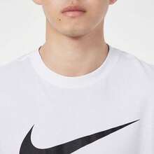 Nike Swoosh Large Logo Casual Retro Sporty Comfortable Breathable Crew Neck Short Sleeve T-Shirt Men's White - White - View 5