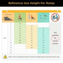 Lightweight Folding Handicap Access Ramp, Non-Slip Aluminum Wheelchair Ramp with Carry Handle, 800 Lbs Capacity for Indoor & Outdoor Steps, Doorways, Curbs, Scooters and Hand Carts - 800 libras. 3 pies - Ver 6
