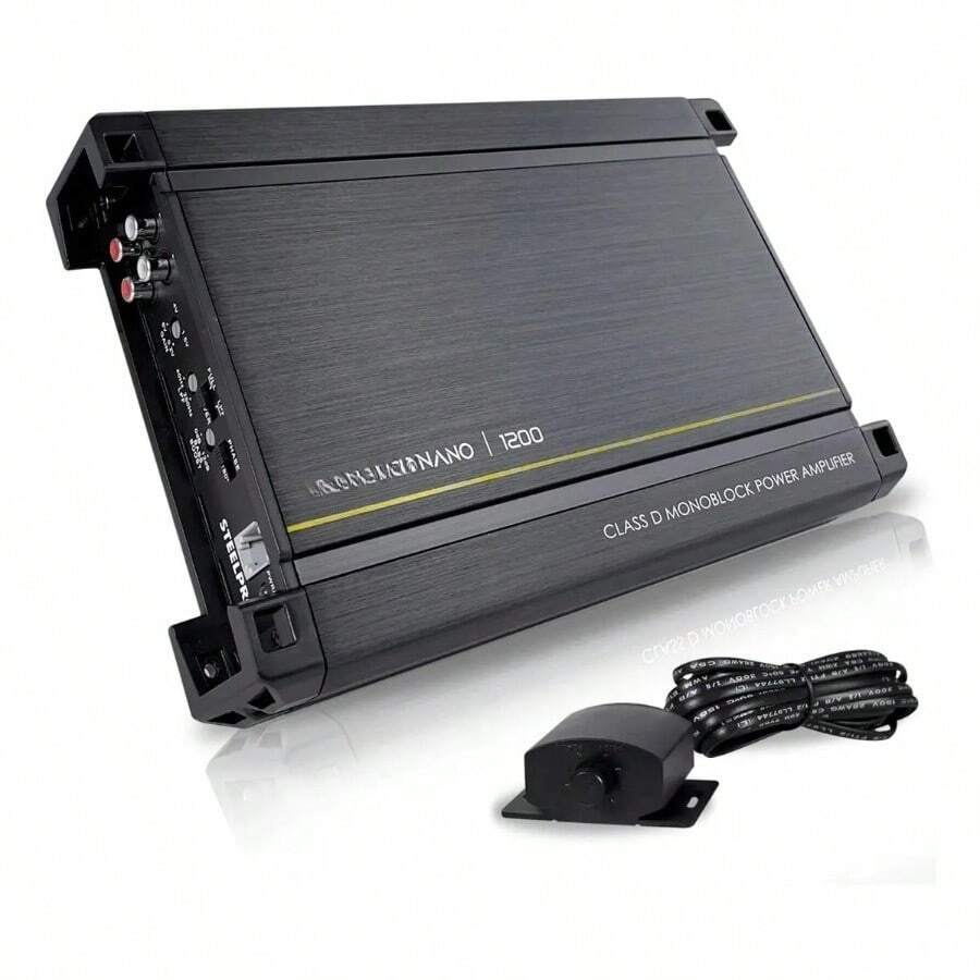 Amplificador de Audio para Auto Monoblock Nano1200 Steelpro | Subwoofer 2 Ohm Estable - Negro1 - Ver 1