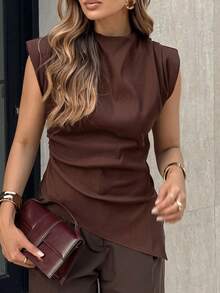 Orange Sequin Embroidered Mini Dress | Spaghetti Strap Square Neck Fitted Party Dress - Brown - View 2