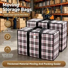 Bolsas de mudanza de gran capacidad, bolsas de embalaje, bolsas tejidas, bolsas de tela Oxford, bolsas de equipaje, bolsas de almacenamiento reforzadas para edredones, decoración de dormitorio, vuelta al colegio - Ver 1