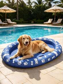 Pet Soft Dog Float Raft - Summer Inflatable Dog Swimming Float Bed, Pet Cooling Mat, Pet Water Pool Floating Raft, PVC Material, Washable And Durable Mat, Suitable For Indoor, Outdoor Lawn, Swimming Pool And Other Multiple Locations, Suitable For All Dog Breeds - Multicolor - View 2